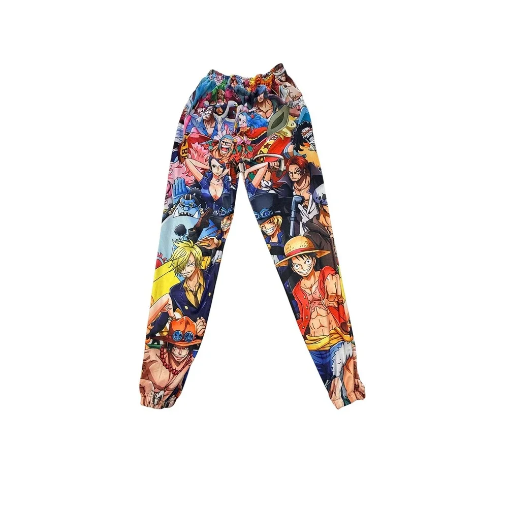 One Piece Anime All Over Print Kids Jogger Pants Luffy Sanji Ace Multi Color M